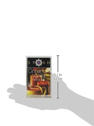Stash Tea Cinnamon Vanilla Herbal Tea - Naturally Caffeine Free, Non-GMO Project Verified Premium Tea with No Artificial Ingredients, 18 Count (Pack of 6) - 108 Bags Total