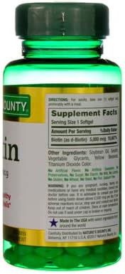 Nature's Bounty Super Potency Biotin 5000mcg 72 softgels 2)