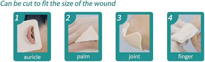Dimora Silicone Foam Dressing Without Border 4"x 4" 4" Highly 5 Pack