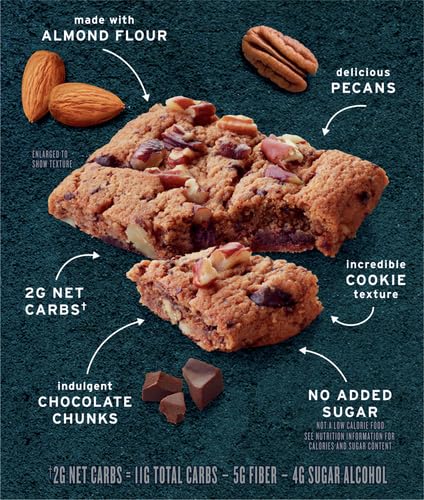 Ratio Soft Baked Bars, Chocolate Chunk Cookie, 1g Sugar, Keto Friendly, 5.34 OZ (6 Bars) (Pack of 2)