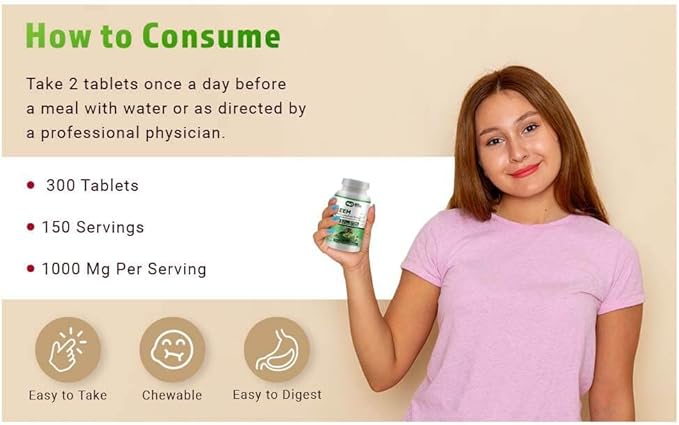 Neem Triple Complex (80:10:10) - 300 Tablets, 150 Serving, 1000 Mg (1 Pack)
