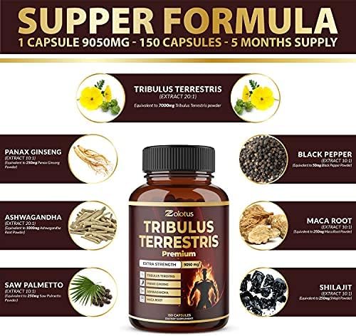 Tribulus Terrestris Supplement for Men & 9050mg Per 5-Month Supply