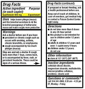 Reliable-1 Laboratories Guaifenesin 400 mg Caplets 60 Caplets