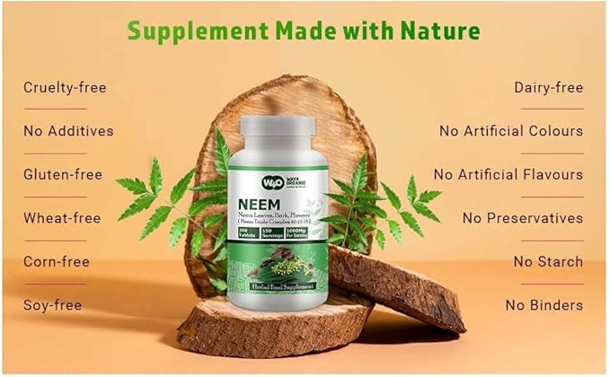 Neem Triple Complex (80:10:10) - 300 Tablets, 150 Serving, 1000 Mg 2)