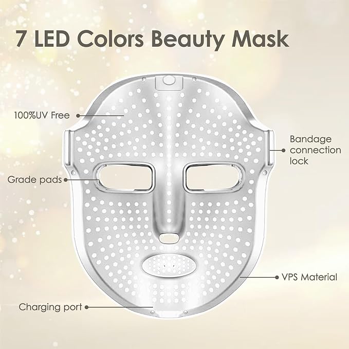 Red Light Therapy for Face, Led 7-1 Colors