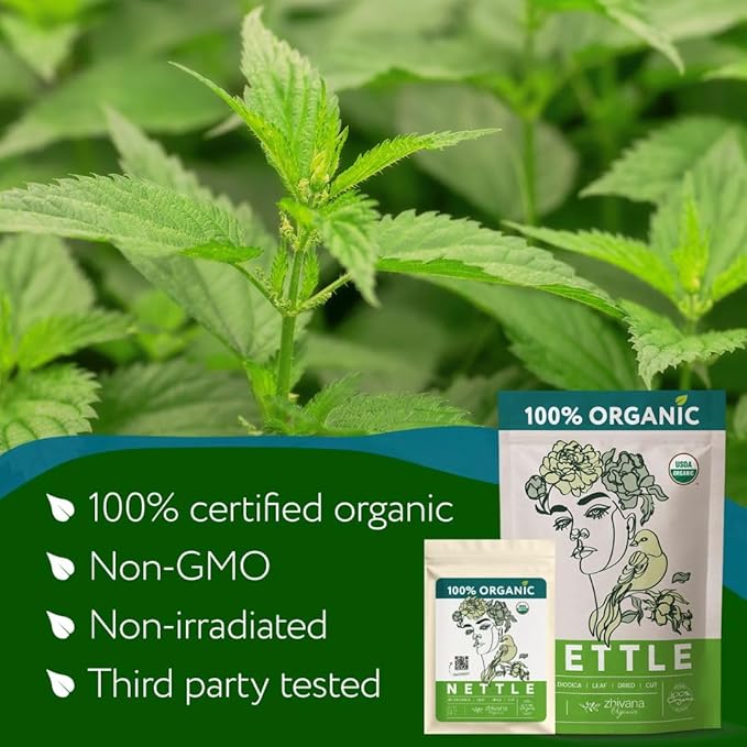 Stinging Nettles Tea – Organic Nettle Tea Loose Leaf (Urtica Dioica) - Te de Ortiga – Detox, Allergy Relief, Fluid Balance – Supports Kidneys, Joints & Skin – 3.5oz