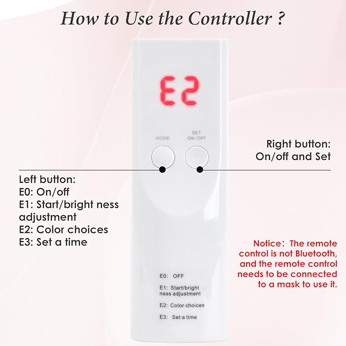 Red Light Therapy Mask for Face, 7 Colors