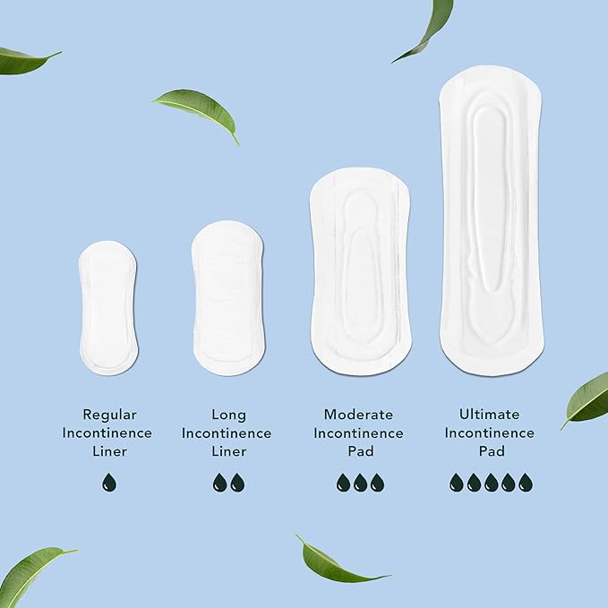 Rael Incontinence Pads for Women, Organic 4 Layer 30 Count)
