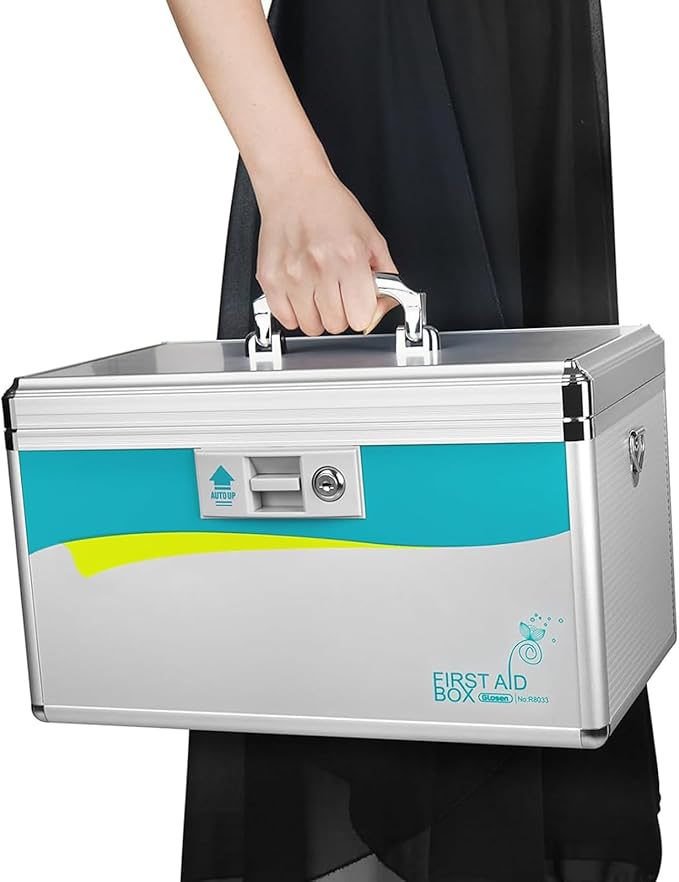 Medicine Lock Box,locking medicine box, Security Large-16inch】 15.9x9.3x8.9 15.9x9.3x8.9 Inch,lock