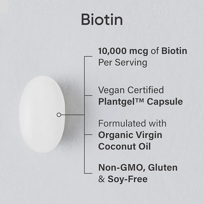 Sports Research Vegan Biotin 10,000mcg B7 for 30 Softgels
