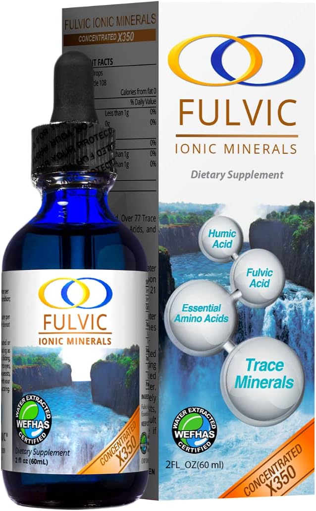 Optimally Organic Water Extracted Fulvic Ionic X350 - 8+ Month