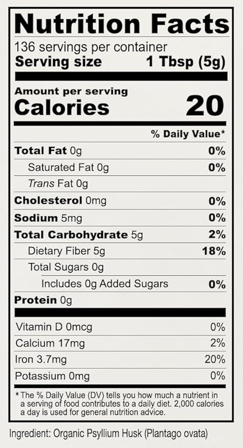 Anthony's Organic Whole Psyllium Husks, 1.5