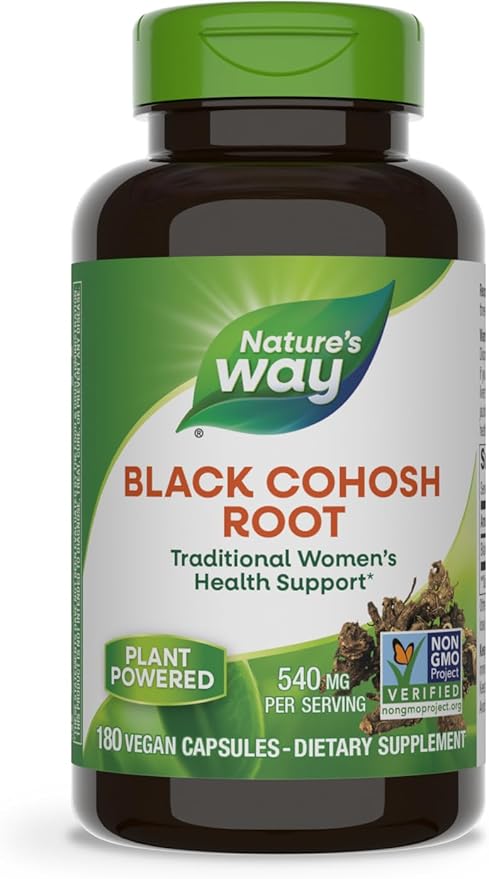 Nature's Way Black Cohosh Root, Traditional 540 mg 180 Capsules