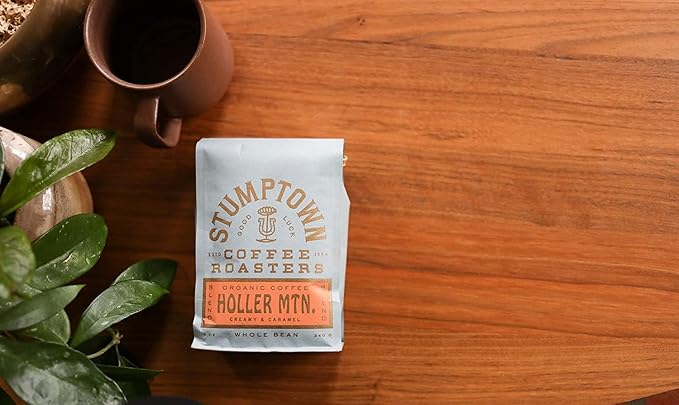 Stumptown Coffee Roasters, Medium Roast Organic Whole Bean Coffee - Holler Mountain 18 Ounce Bag with Flavor Notes of Citrus Zest, Caramel and Hazelnut