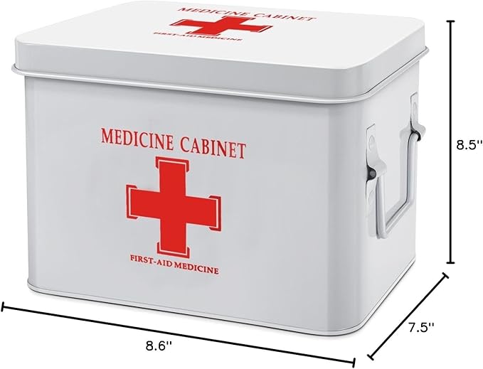 Flexzion First Aid Box Organizer, Empty 8.5 Inch