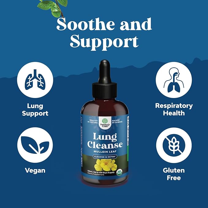 USDA Organic Mullein Leaf Drops 2 Pack