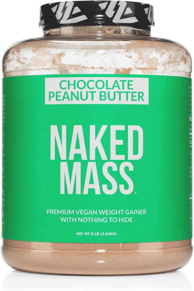 NAKED Chocolate Peanut Butter Vegan Mass 1,290 Calories, 8LB Bulk, 11 Servings
