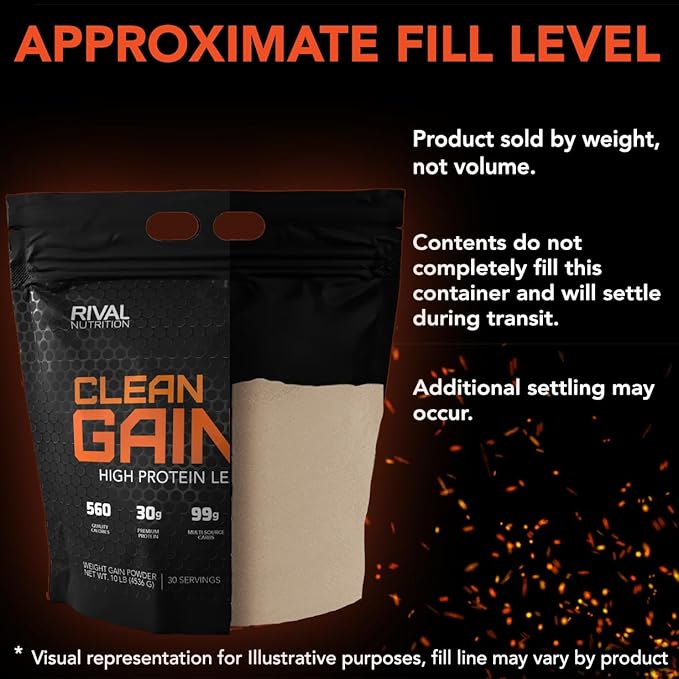 Rival Nutrition Clean Gainer - Chocolate Fudge 10 lbs