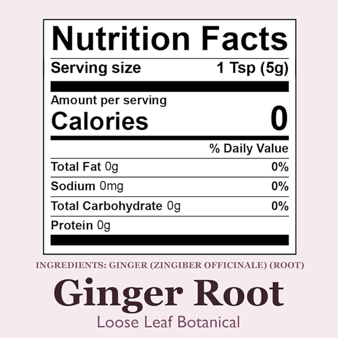 Organic Positively Botanicals Company, Ginger Root, 16 Ounce