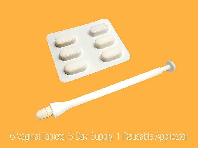 vH essentials Vitamin C Vaginal Tablet - Boric Acid Suppository Alternative - Supports Healthy pH and Eliminates Vaginal Odor Naturally, Suppositories for Vaginal Health 6 Count, 1 Applicator
