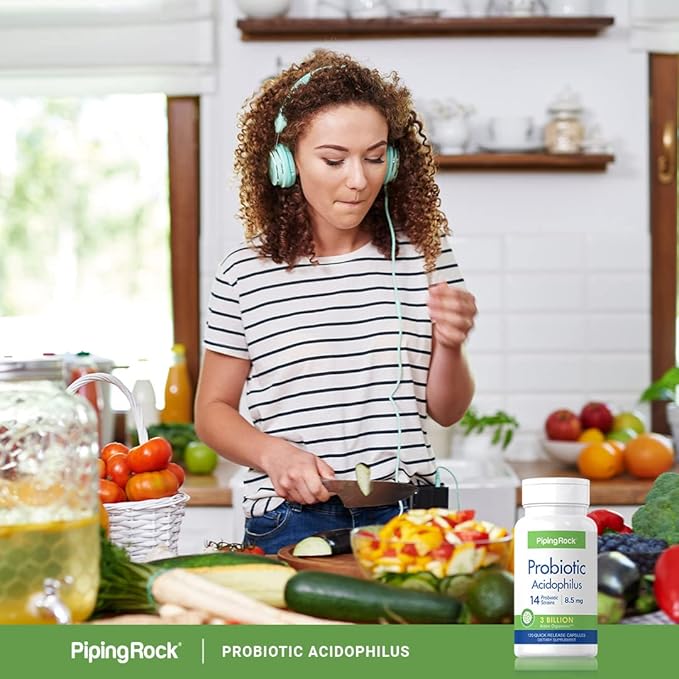 Piping Rock Probiotic Acidophilus 14 Strains 3 Billion 120 Capsules