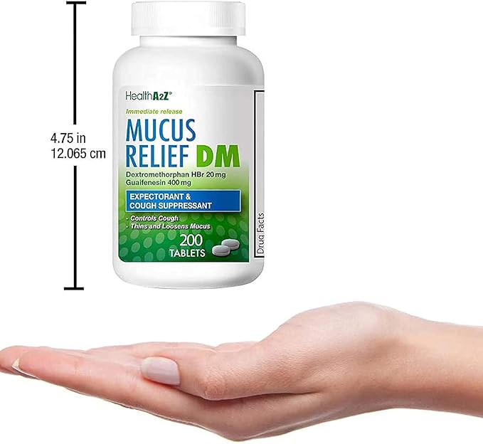 HealthA2Z® Mucus Relief DM 20mg | 400mg | (200 Count 1))
