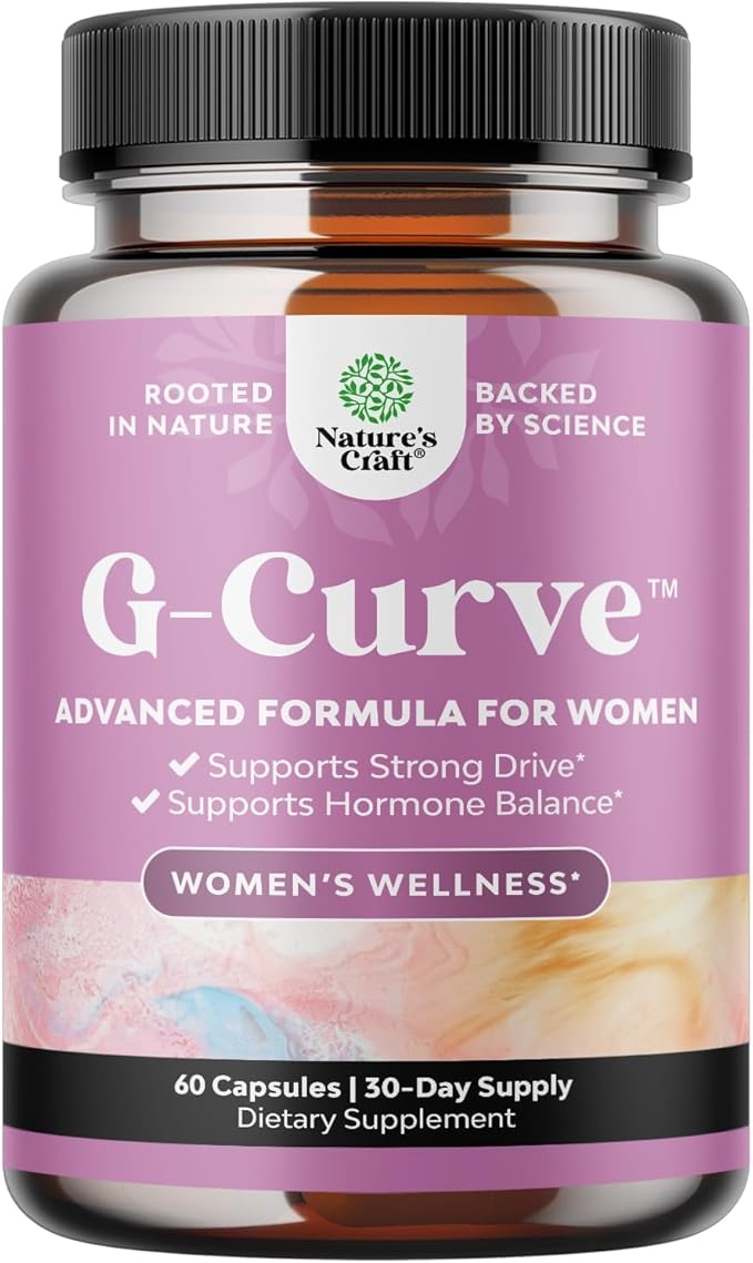 G-Curve Breast and Butt Enhancer Pills May Support Voluptuous Curves - Herbal Enhancement Pills with Horny Goat Weed for Women Saw Palmetto Extract and L-Arginine *Results May Vary