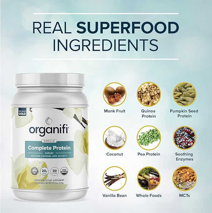 Organifi Complete Protein Vanilla Flavor 30 Day