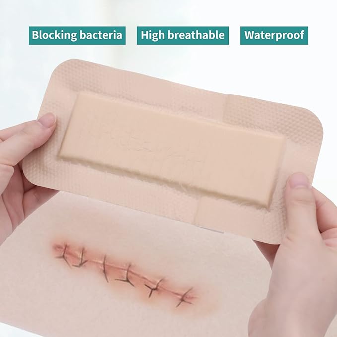 Dimora Silicone Foam Dressing with Border 4"x8" Waterproof 5 Pack…