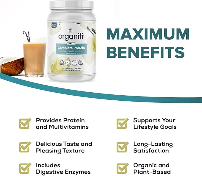 Organifi Complete Protein Vanilla Flavor 30 Day