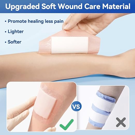 Dimora Silicone Super Absorbent Wound Dressings 6"X 6" 6" 10 10 Packs