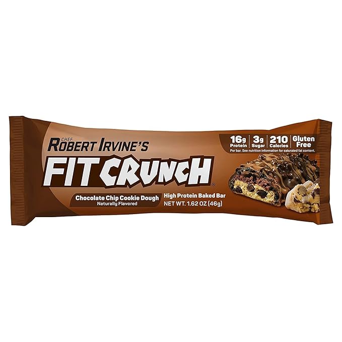 FITCRUNCH Snack Size Protein Bars, 6-Layer Baked Bar, 3g of Sugar, Gluten Free & Soft Cake Core (18 Count, Flavor Lovers)