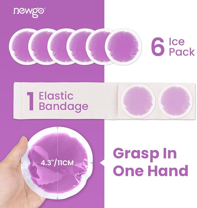 NEWGO Small Ice Packs for Injuries, 6 Pack