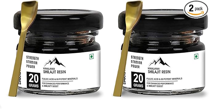 500mg Shilajit Supplement 80+ Trace 84+ Fulvic