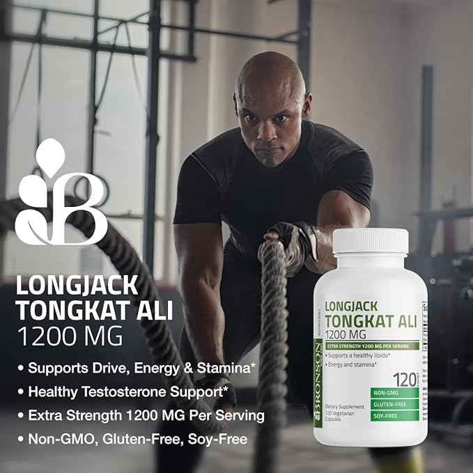Bronson Longjack Tongkat Ali Extra Strength, 250 Vegetarian