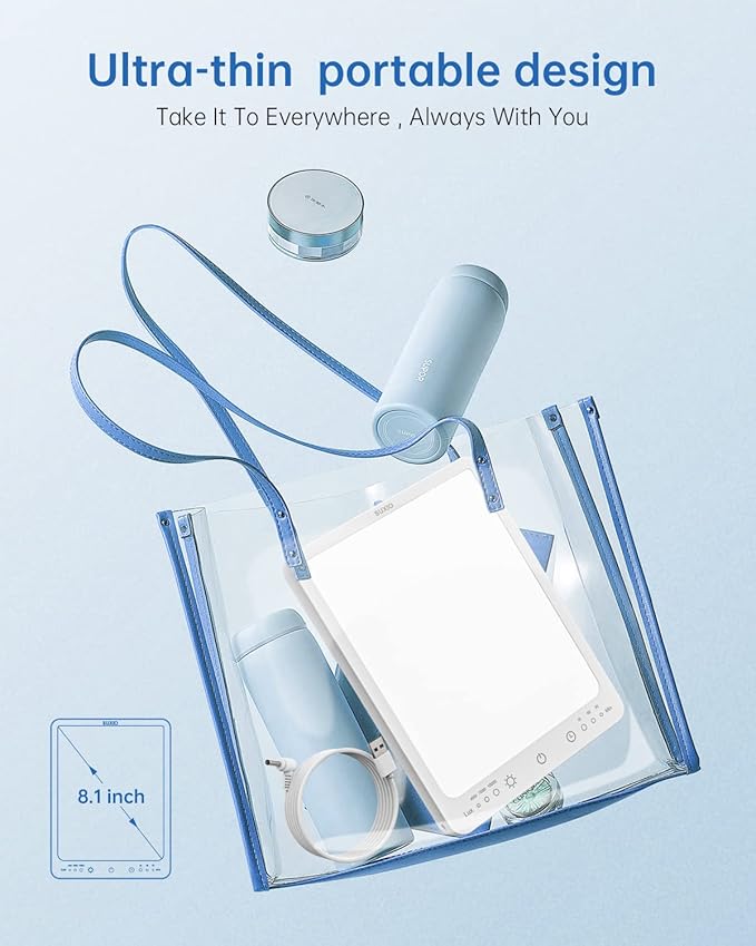SUXIO Light Therapy Lamp 10000 Lux 3 Timing