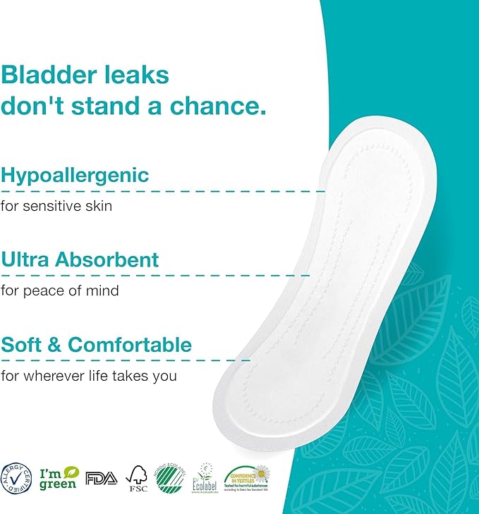 Veeda Natural Premium Incontinence Pads for Women 20 Count