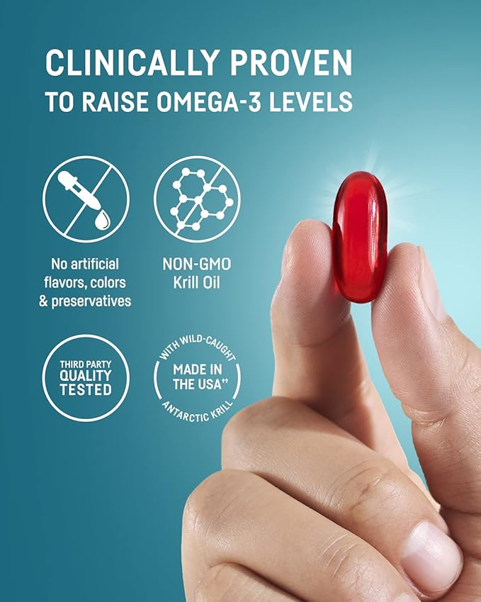Kori Krill Oil Omega 3 Supplement, 1200mg Softgels, 30 Softgels,