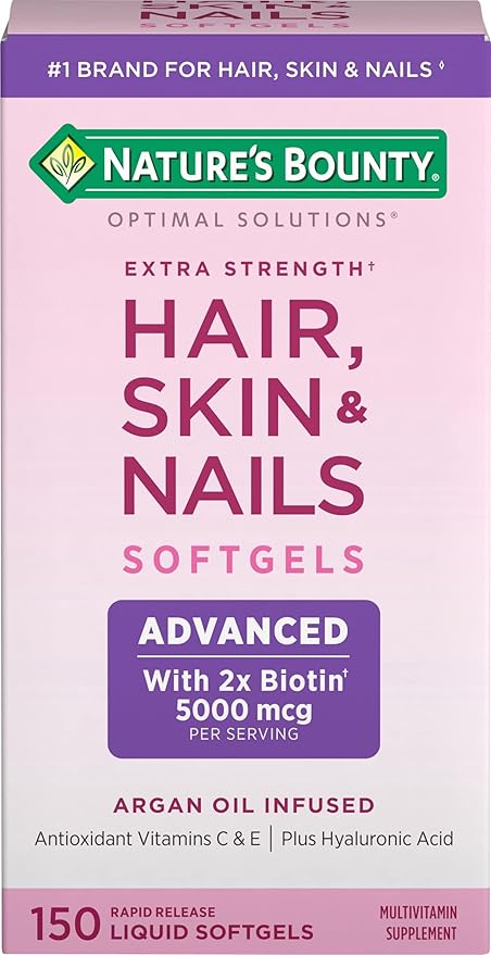 CITRACAL Slow Release 1200, 1200 mg Calcium Citrate and Calcium Carbonate Blend & Nature's Bounty Advanced Hair, Skin & Nails