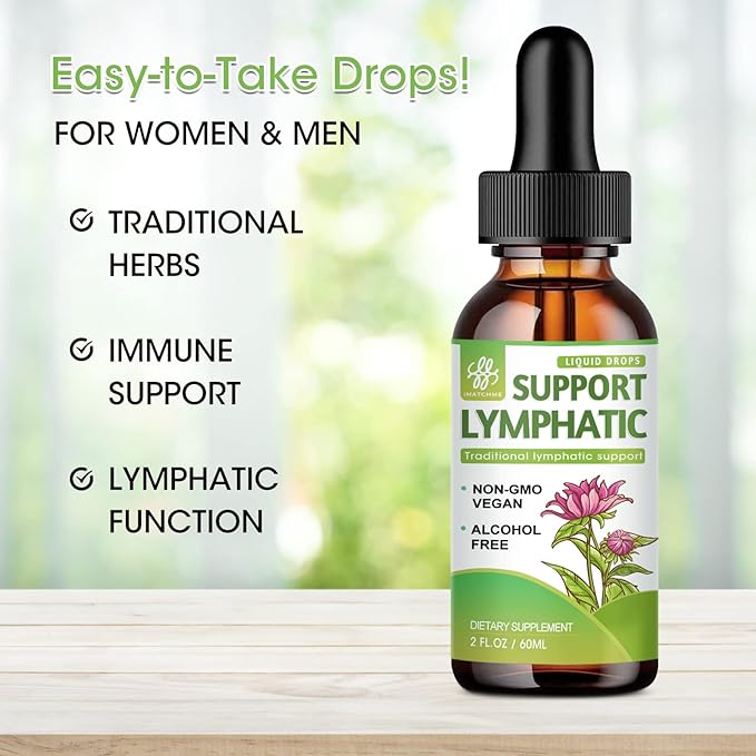 Lymphatic Drainage Drops, Lymphatic Cleanse Supplement 2 Fl.Oz