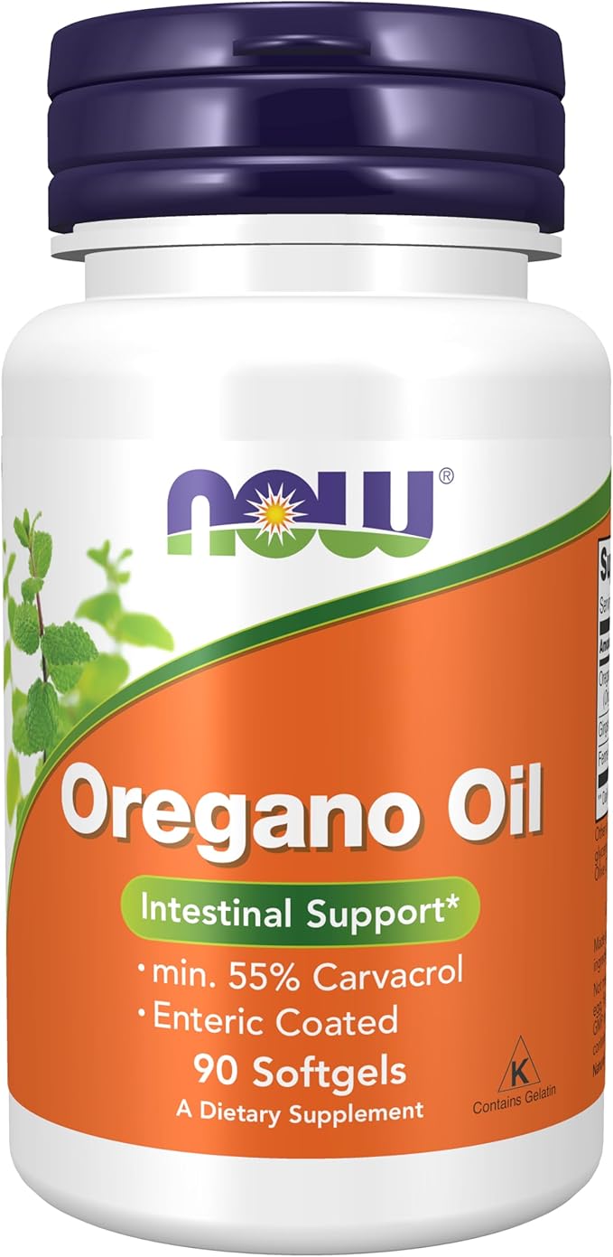 NOW Supplements, Oregano Oil with Ginger 90 Softgels