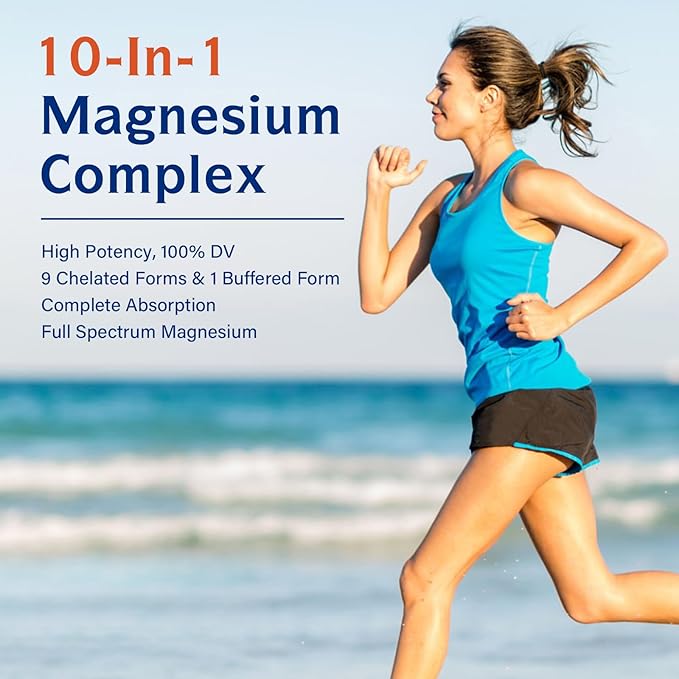 Innate Vitality 10-in-1 Magnesium Complex, 420mg Elemental Mag per Serving, 100% DV, High Potency, Full Spectrum, Non-GMO, Digestion, Energy Support, 90 Vegan Caps