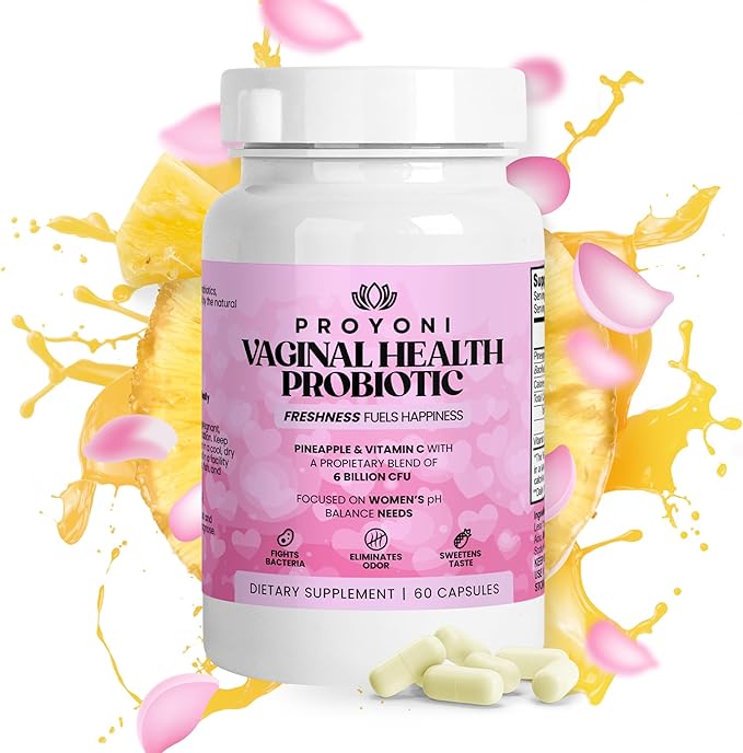 Vaginal Probiotics for Women, Vaginal Health Supplement - 6 Billion CFU Probiotic for pH Balance, Promote Healthy Vaginal Odor & Vaginal Flora, 60 Count (Pack of 1)