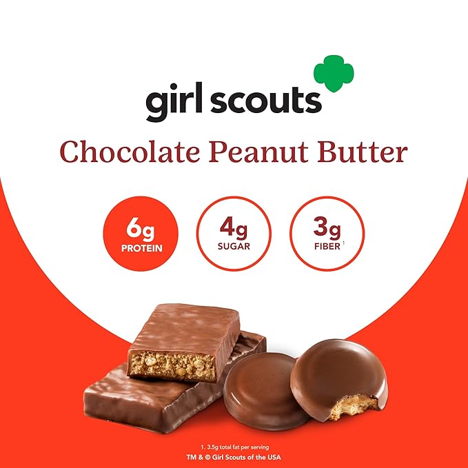 think! Minis Protein Snack Bar, Gluten Free, Girl Scouts Chocolate Peanut Butter, 15 Count