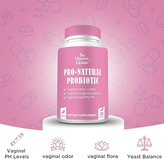 Vaginal Probiotics for Women- 5 Billion CFU Probiotic for pH Balance- Promote Healthy Vaginal Odor & Vaginal Flora- Non-GMO, Women's Vaginal Health Supplement (30 Servings)
