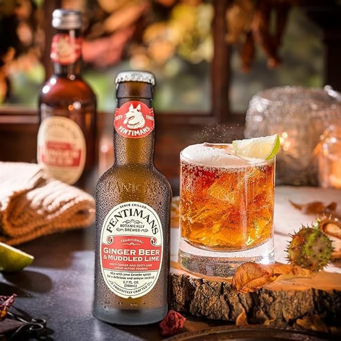 Fentimans Sparkling Variety Pack (Pink Grapefruit Tonic Water, Ginger Beer & Muddled Lime, Tonic Water) - Craft Soda, Natural Mixers, Botanically Brewed - 4 of Each, 6.7 Fl Oz (Pack of 12)