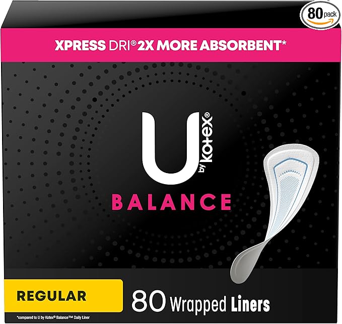 U by Kotex Balance Wrapped Panty 80 Count
