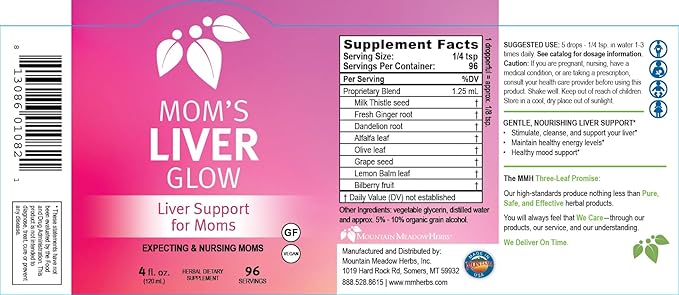 Mountain Meadow Herbs Mom's Liver Glow, 4 oz