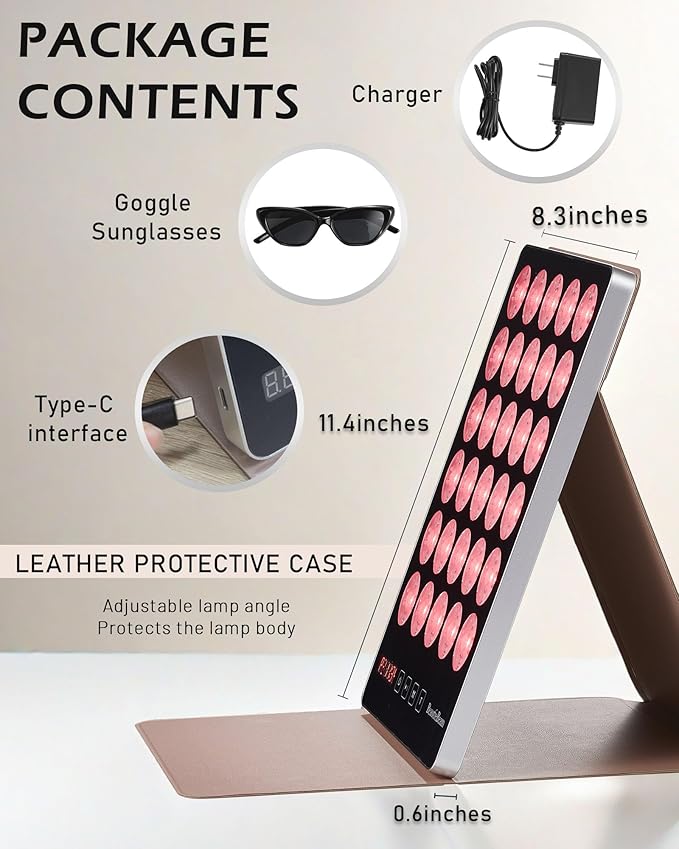 Red Light Therapy for Face,Red Light 660nm&Near Infrared 850nm Red
