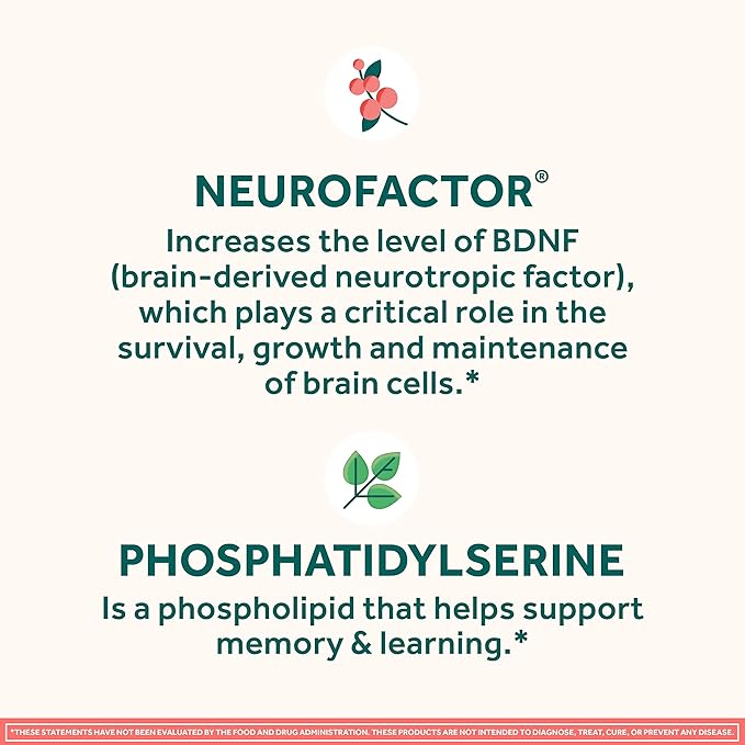 NEURIVA Original Brain Supplement for Memory, Focus & Concentration + Learning & Accuracy with Clinically Tested Nootropics Phosphatidylserine and Neurofactor, Strawberry Flavor, 50 Gummies